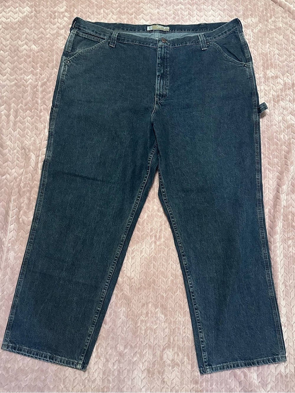 Lee Men's Black-Blue Relaxed Straight Jeans
